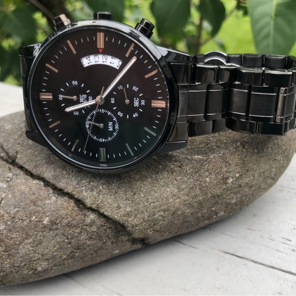 NEW-Men’s Stainless Steel Watch- great gift for the firefighter in your life. - Picture 2 of 15